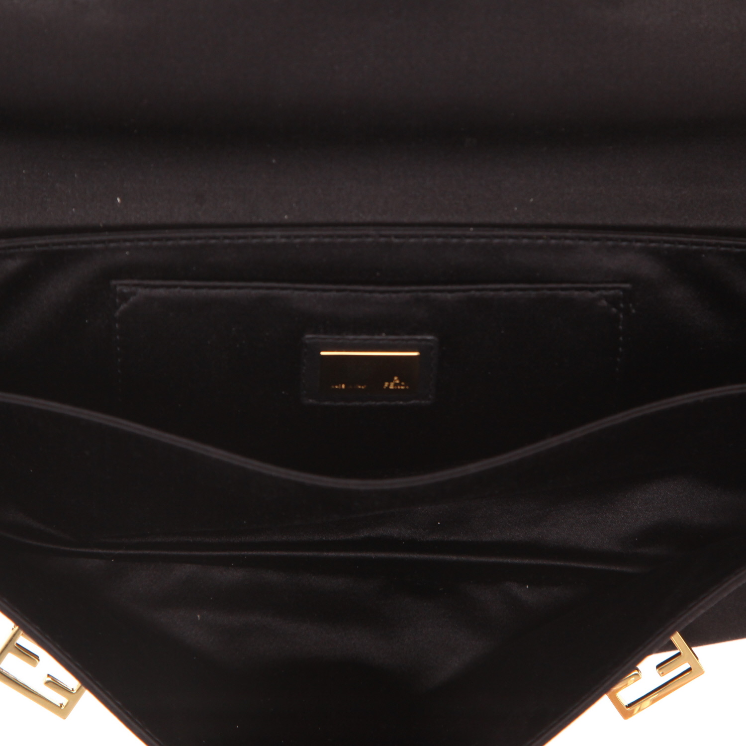 Fendi pouch in black satin - Detail D3