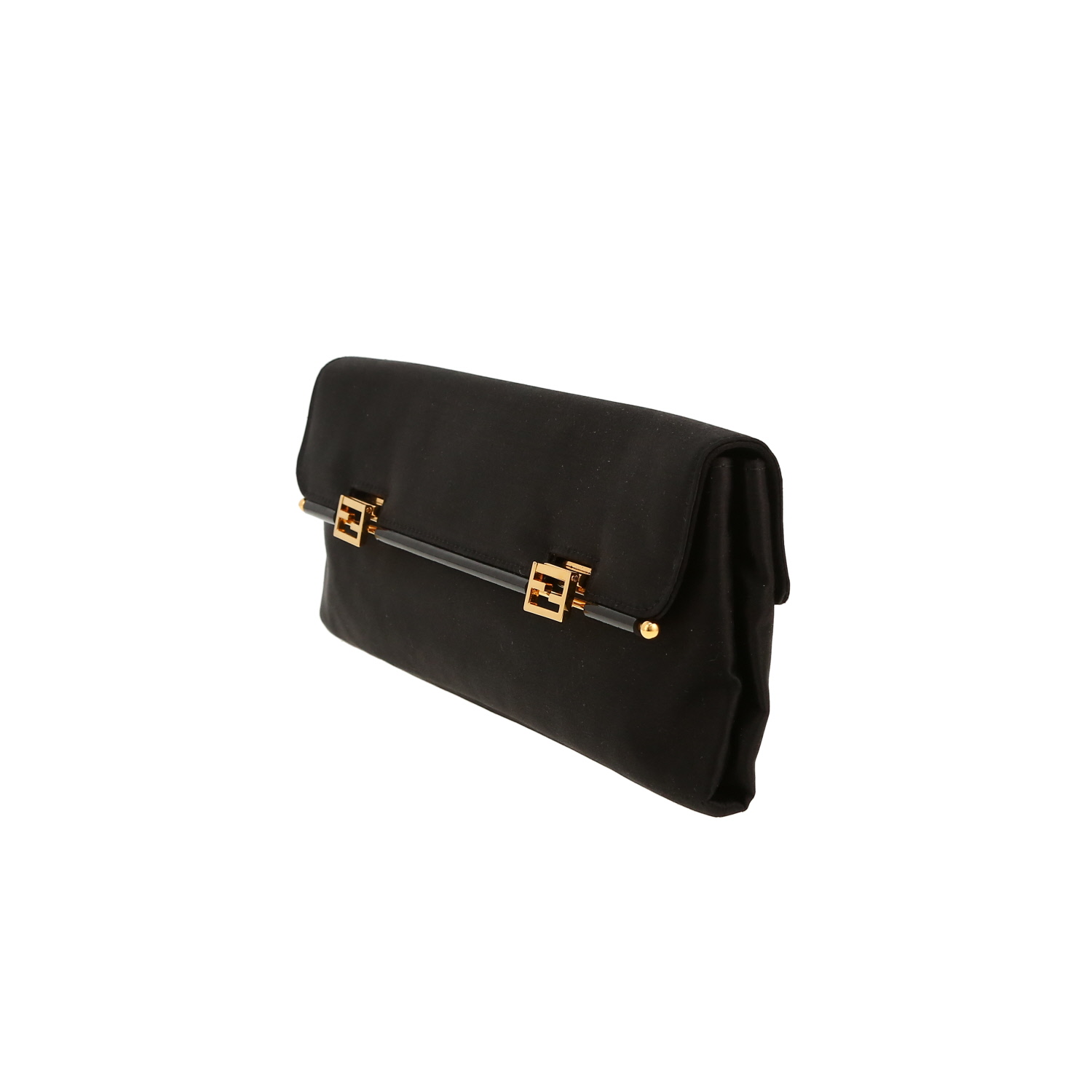 Fendi pouch in black satin - Detail D9