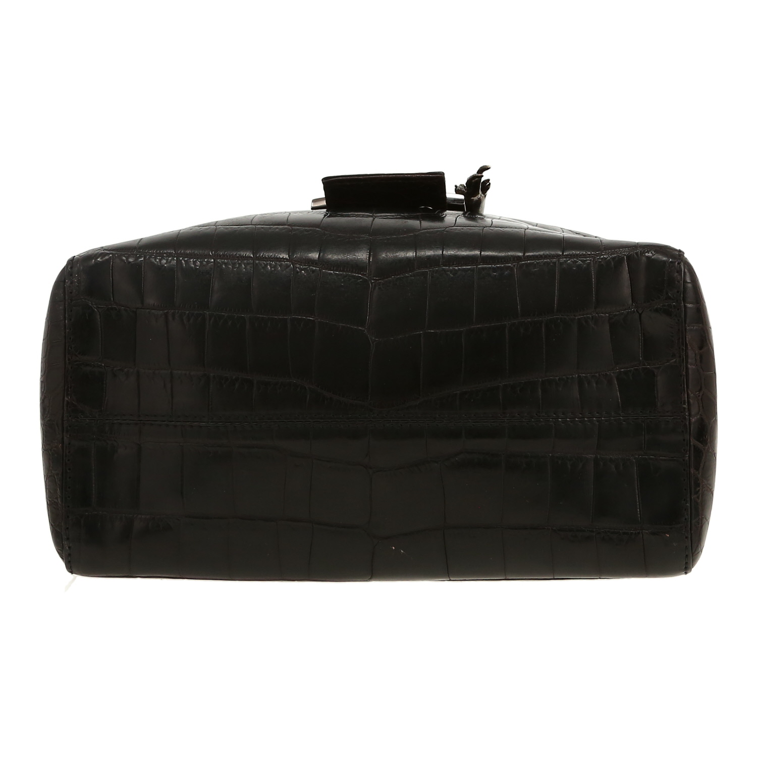 Fendi   handbag  in black crocodile - Detail D1
