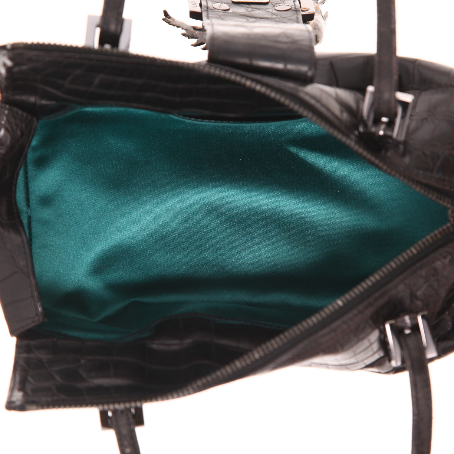 Borsa Fendi   in coccodrillo nero - Detail D3