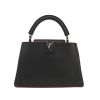 Louis Vuitton  Capucines BB handbag  in grey leather taurillon clémence  and fuchsia piping - 360 thumbnail