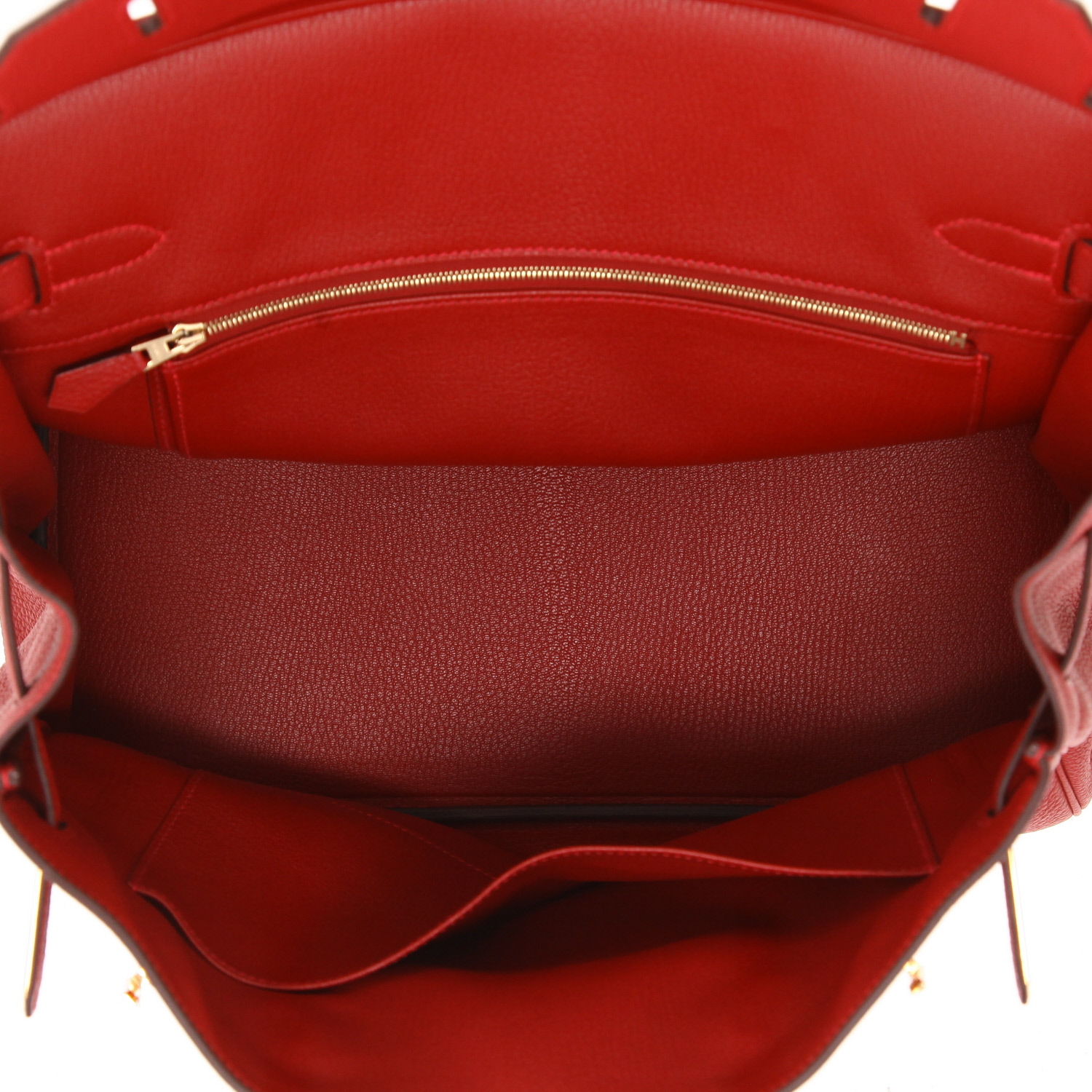 Borsa Hermès  Birkin 35 cm in pelle togo rosso Vif - Detail D3