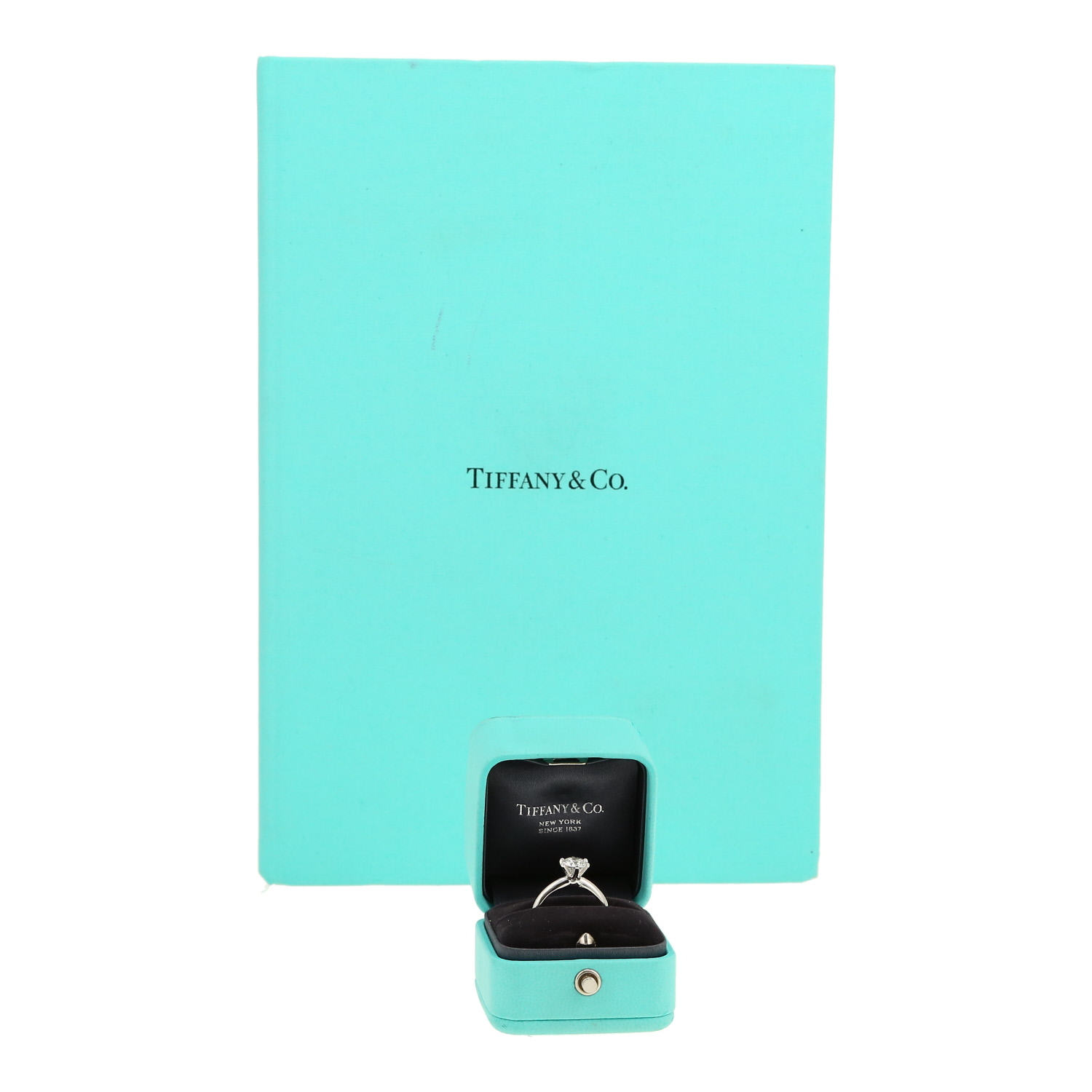 Tiffany & Co Setting solitaire ring in platinium and diamond - Detail D2