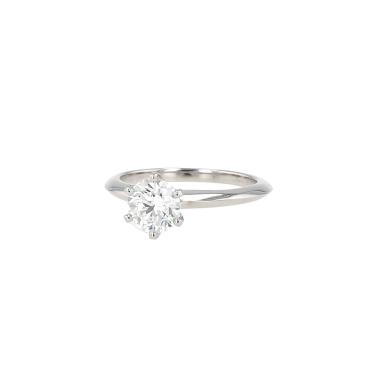 Tiffany & Co Setting solitaire ring in platinium and diamond