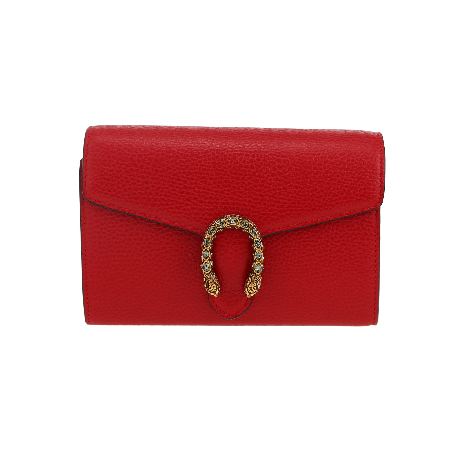 Gucci  Dionysus shoulder bag  in red leather - Detail D4
