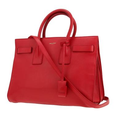 Bolso de mano Saint Laurent  Sac de jour modelo pequeño  en cuero rojo
