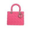 Sac à main Dior  Lady Dior en cuir cannage rose - 360 thumbnail