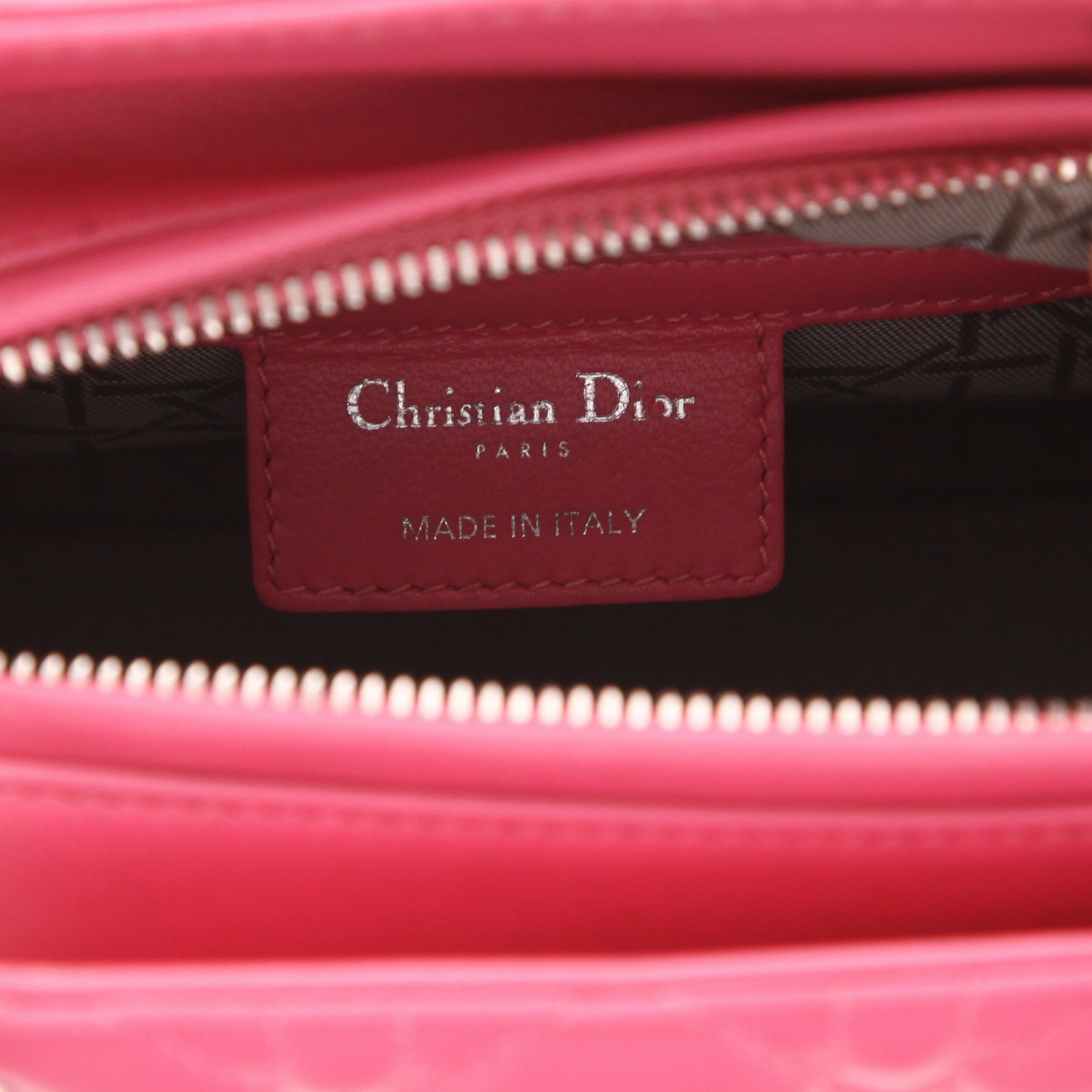 Borsa Dior  Lady Dior in pelle cannage rosa - Detail D2