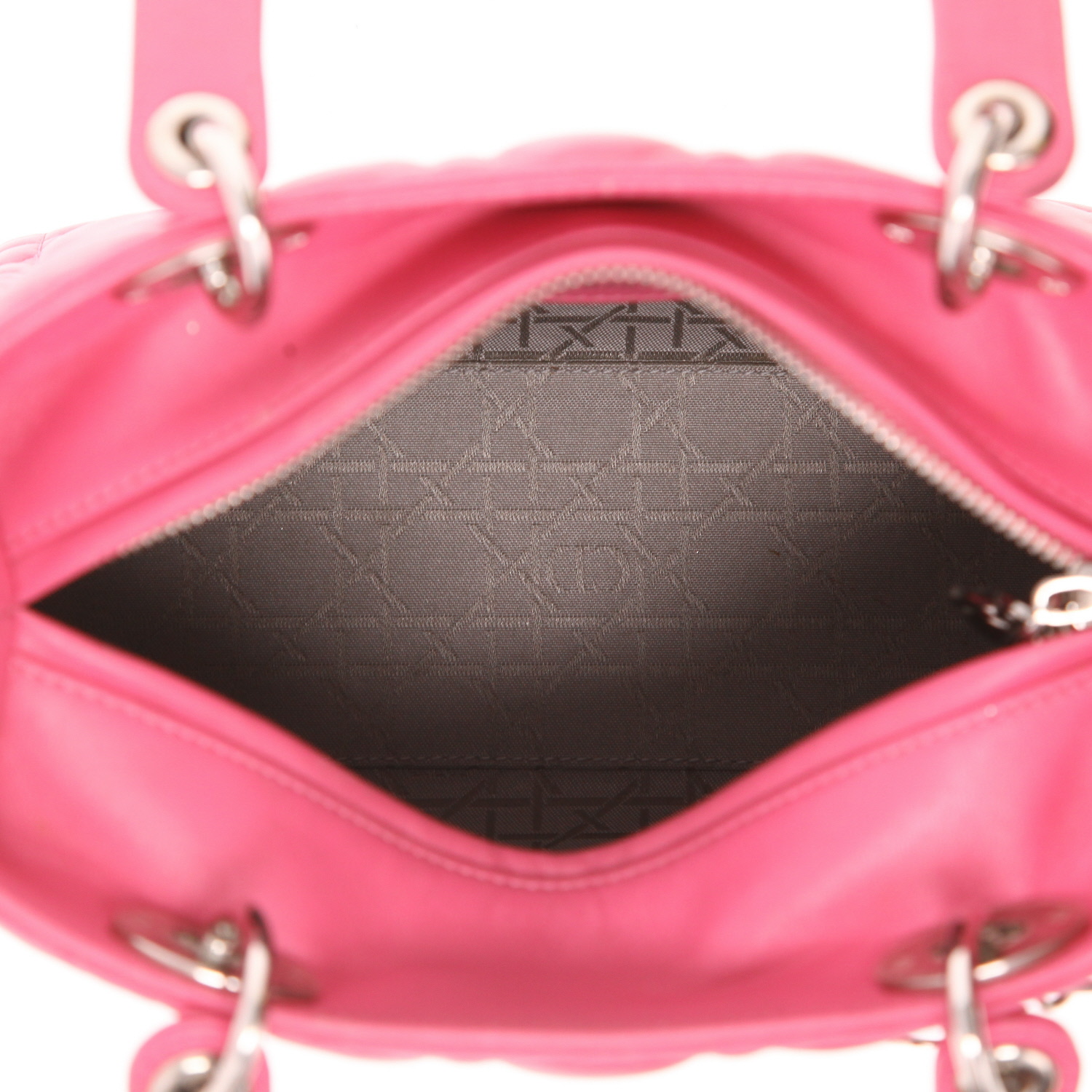 Borsa Dior  Lady Dior in pelle cannage rosa - Detail D3