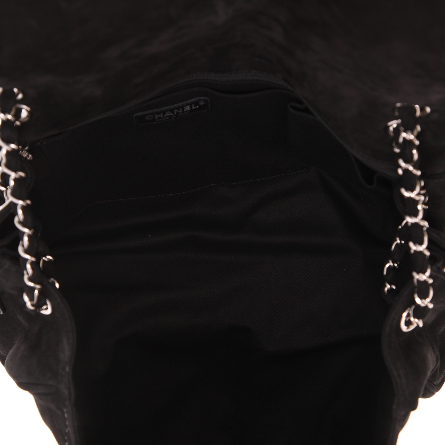 Chanel   handbag  in black Veau velours - Detail D3