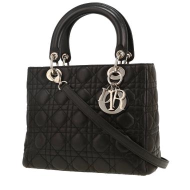 Sac à main Dior  Lady Dior en cuir cannage noir
