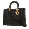 Dior  Lady Dior handbag  in black leather cannage - 00pp thumbnail