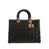 Dior  Lady Dior handbag  in black leather cannage - 360 thumbnail