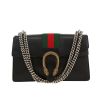 Sac porté épaule ou main Gucci  Dionysus en cuir noir et toile bicolore - 360 thumbnail
