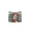 Louis Vuitton  Twist shoulder bag  in khaki, red, black and beige python - 360 thumbnail