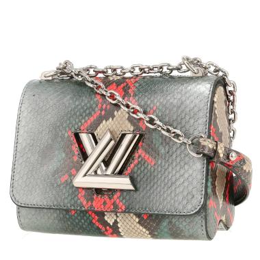 Bolso bandolera Louis Vuitton  Twist en piel de pitón caqui, roja negra y beige