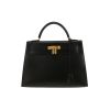 Hermès  Kelly 32 cm handbag  in black box leather - 360 thumbnail