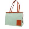 Loewe  Cushion shopping bag  in light blue canvas  and brown leather - 00pp thumbnail