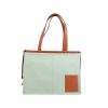 Loewe  Cushion shopping bag  in light blue canvas  and brown leather - 360 thumbnail
