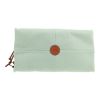 Loewe  Cushion shopping bag  in light blue canvas  and brown leather - Detail D1 thumbnail
