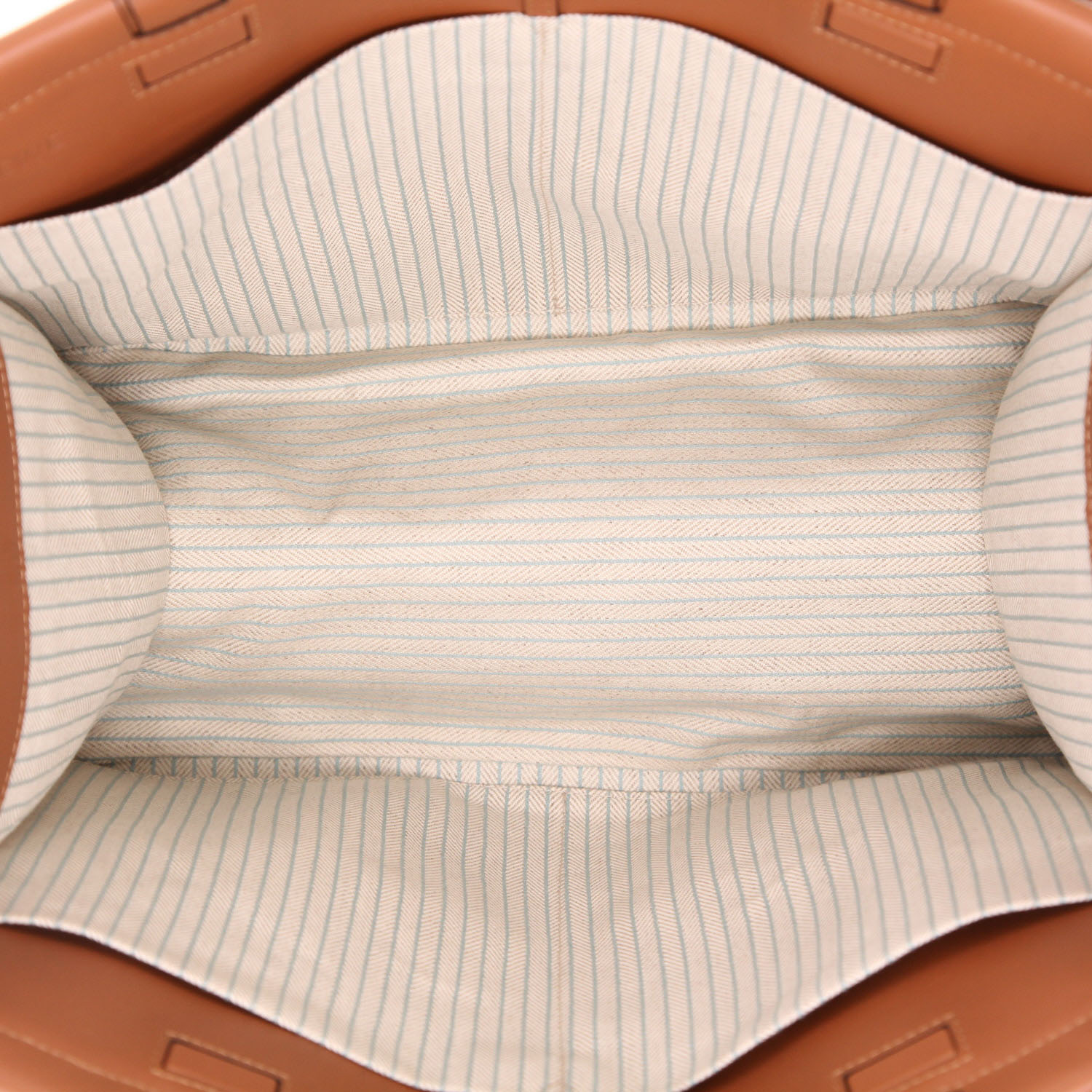 Sac cabas Loewe  Cushion en toile bleu-ciel et cuir marron - Detail D3