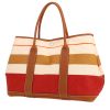 Hermès  Garden shopping bag  in beige, yellow, red and orange shading  canvas  and gold leather - 00pp thumbnail
