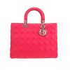 Sac à main Dior  Lady Dior en cuir cannage rose - 360 thumbnail