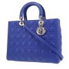 Sac à main Dior  Lady Dior en cuir cannage bleu - 00pp thumbnail
