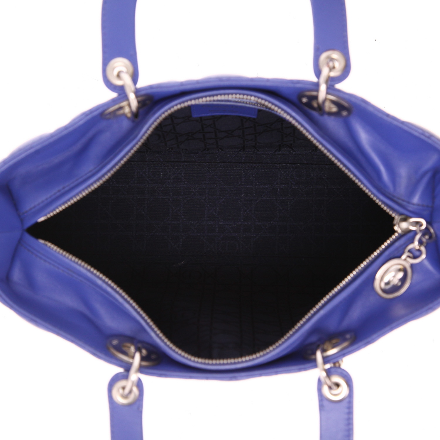 Borsa Dior  Lady Dior in pelle cannage blu - Detail D3
