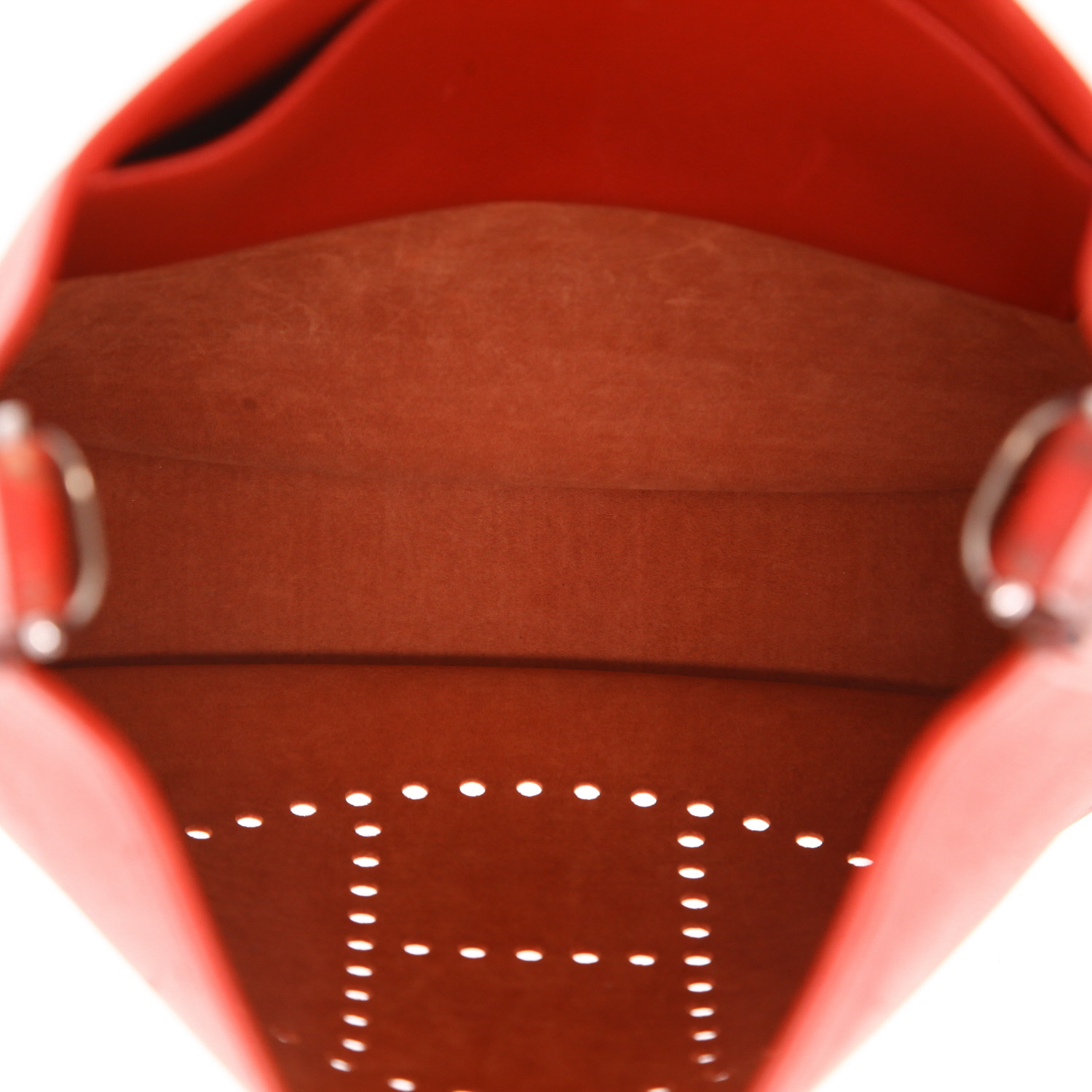 Borsa a tracolla Hermès  Evelyne in pelle Epsom rossa - Detail D3