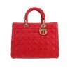 Borsa Dior  Lady Dior in pelle cannage rossa - 360 thumbnail