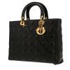 Dior  Lady Dior handbag  in black leather cannage - 00pp thumbnail