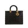 Dior  Lady Dior handbag  in black leather cannage - 360 thumbnail