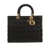 Borsa Dior  Lady Dior in pelle cannage nera - 360 thumbnail