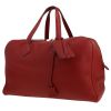 Bolsa de viaje Hermès  Victoria - Travel Bag en cuero togo color burdeos - 00pp thumbnail