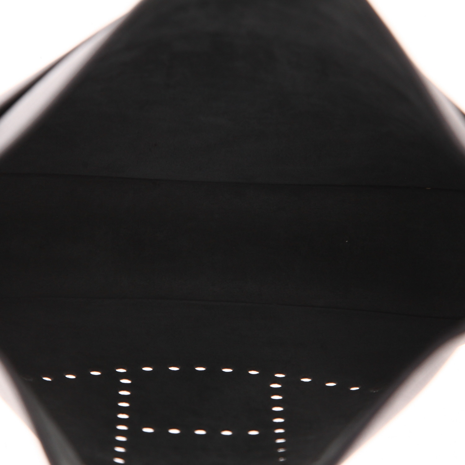 Hermès  Evelyne shoulder bag  in black epsom leather - Detail D3