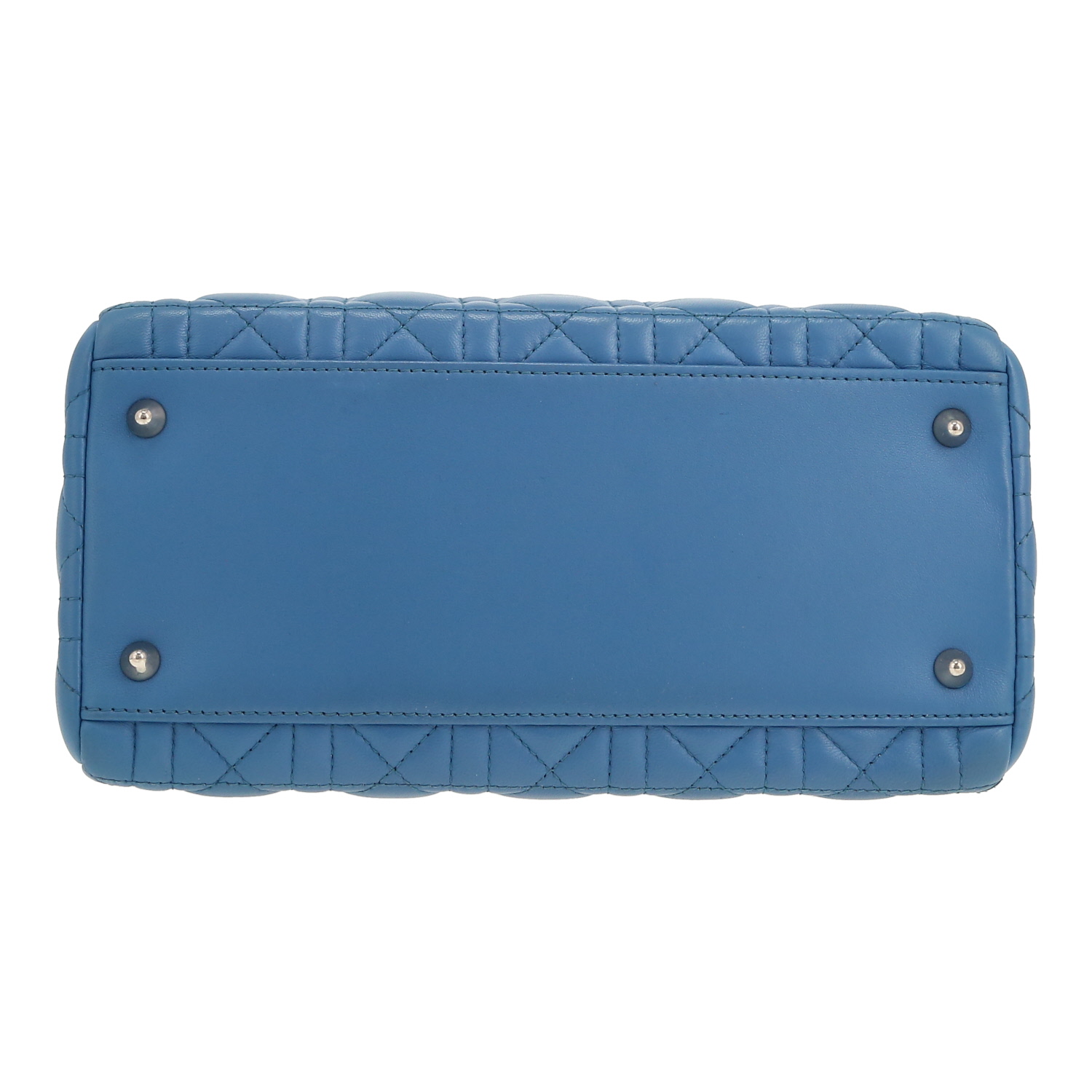 Borsa Dior  Lady Dior in pelle cannage blu - Detail D1