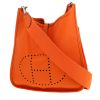 Sac bandoulière Hermès  Evelyne en cuir epsom orange - 00pp thumbnail