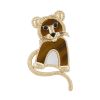 Broche Van Cleef 
Arpels Lucky Animal Tigre en or jaune, quartz oeil-de-tigre, nacre et onyx - 00pp thumbnail