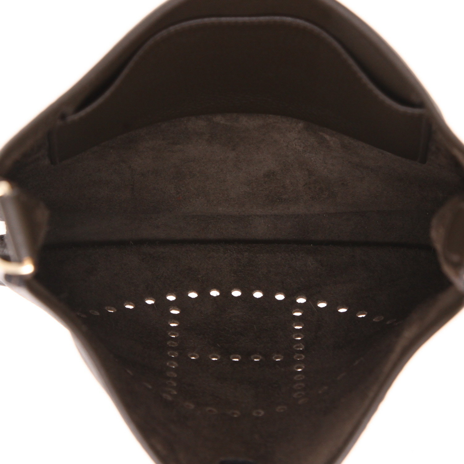 Hermès  Evelyne shoulder bag  in khaki togo leather - Detail D3