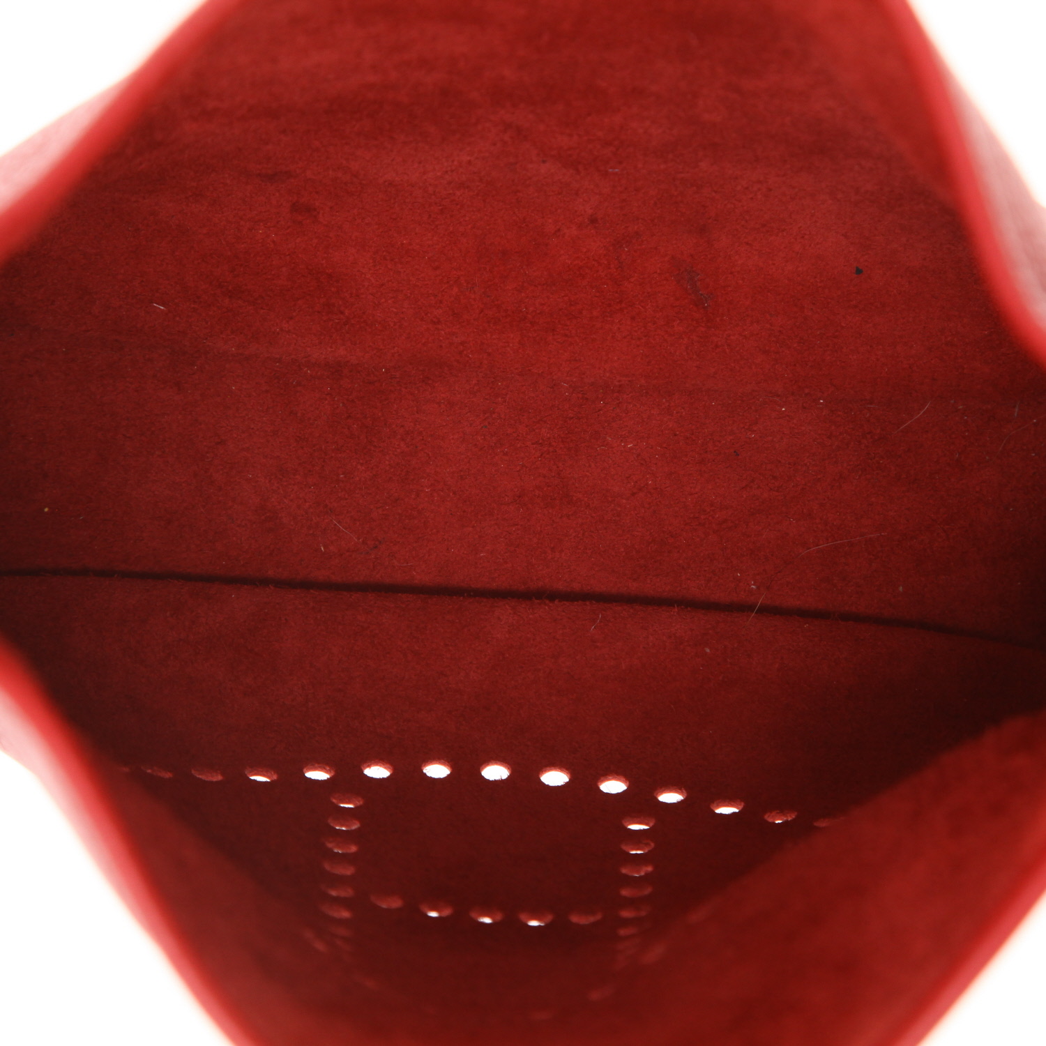 Hermès  Evelyne shoulder bag  in red Piment togo leather - Detail D3