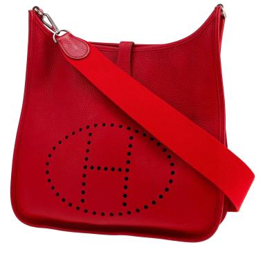 Borsa a tracolla Hermès  Evelyne in pelle togo rosso Piment
