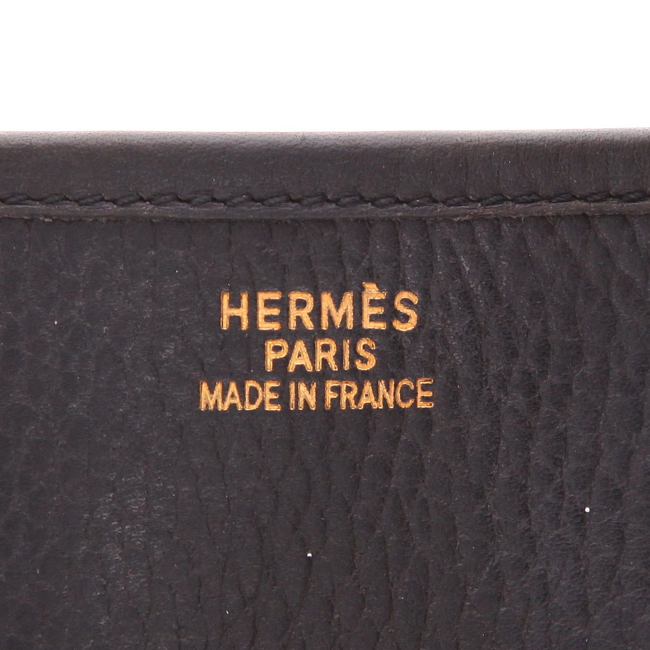 Bolso bandolera Hermès  Evelyne en cuero Ardenne negro - Detail D2