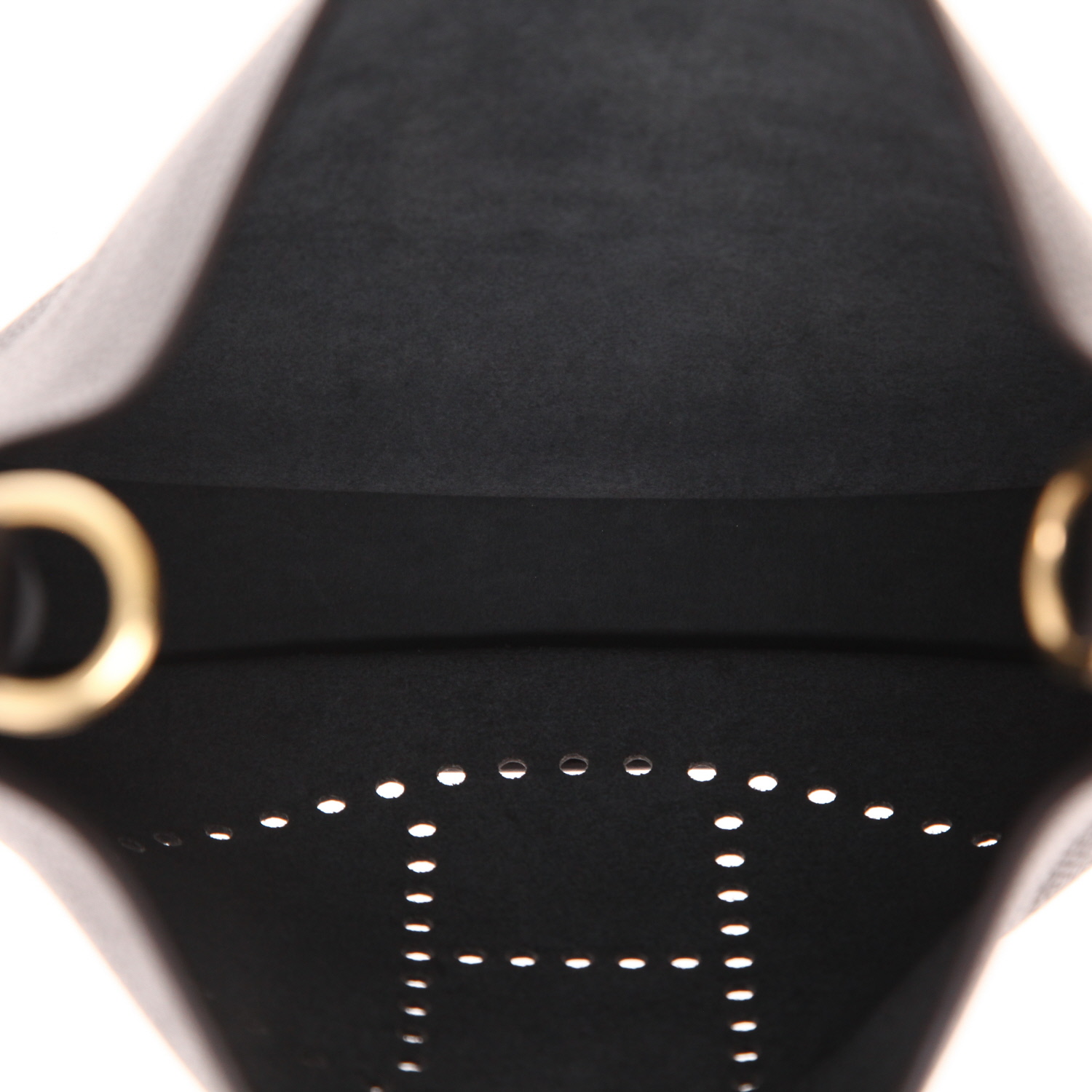 Borsa a tracolla Hermès  Evelyne in pelle Ardenne nera - Detail D3