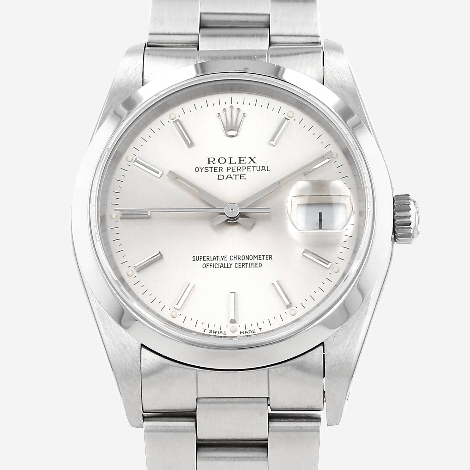 Montre Rolex Oyster Perpetual Date en acier Ref: Rolex - 15200  Vers 1991