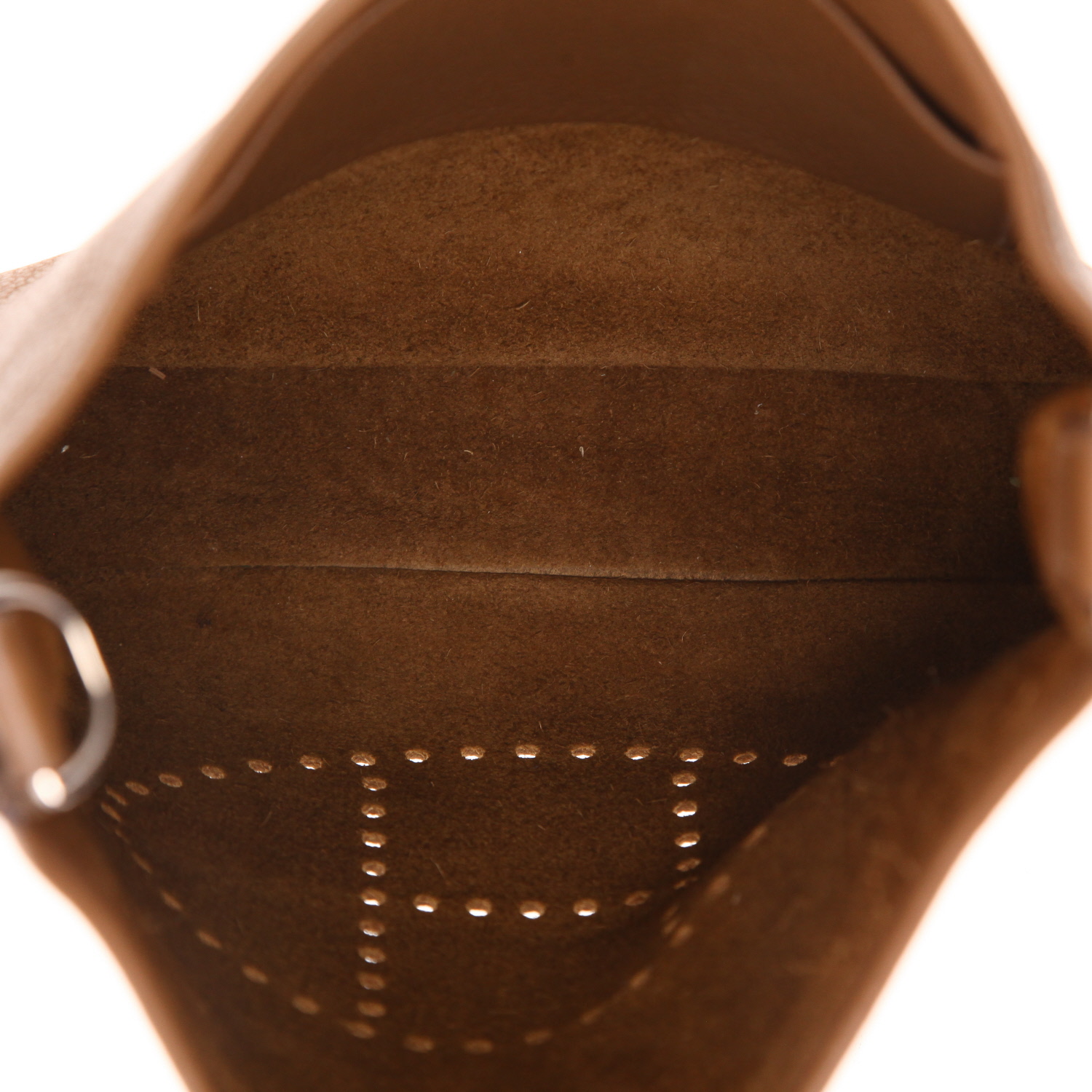 Bolso bandolera Hermès  Evelyne en cuero togo Alezan - Detail D3