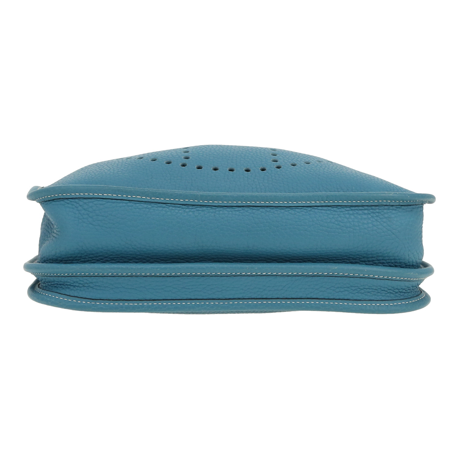 Hermès  Evelyne shoulder bag  in blue jean togo leather - Detail D1