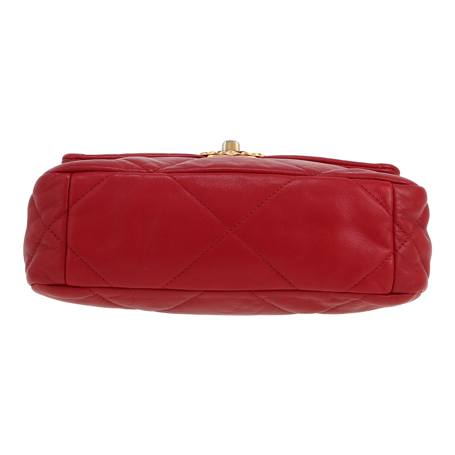 Chanel  19 shoulder bag  in burgundy quilted leather - Detail D1