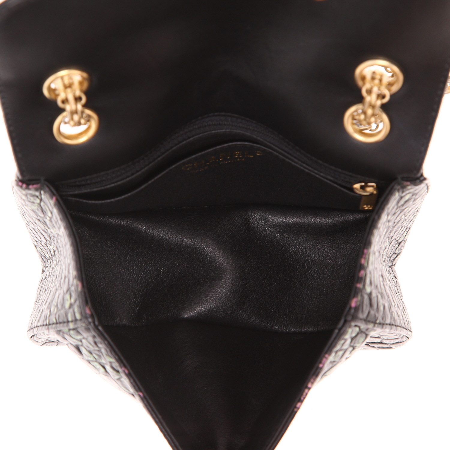 Borsa a tracolla Chanel  Mini 2.55 mini  in pelle nera - Detail D3