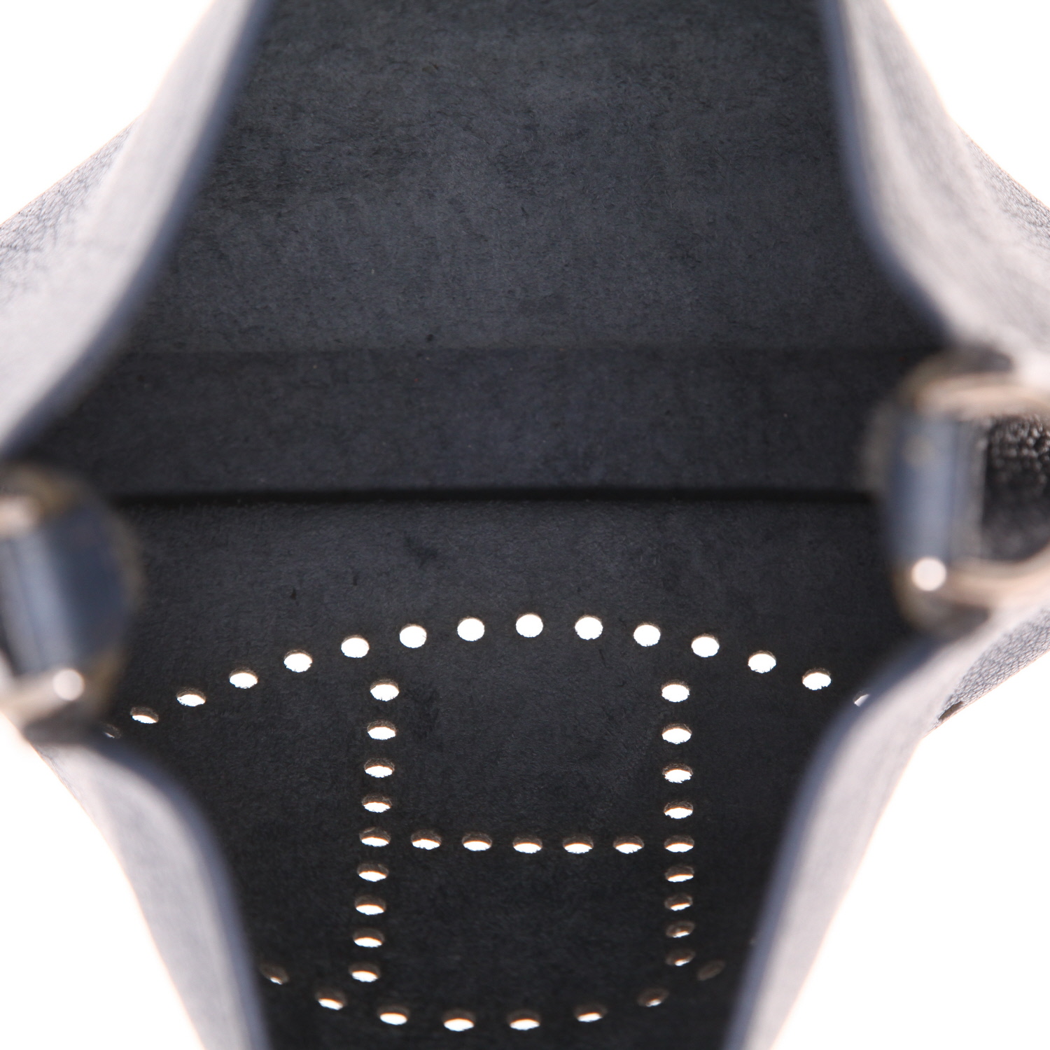 Borsa a tracolla Hermès  Evelyne in pelle Fjord blu - Detail D3